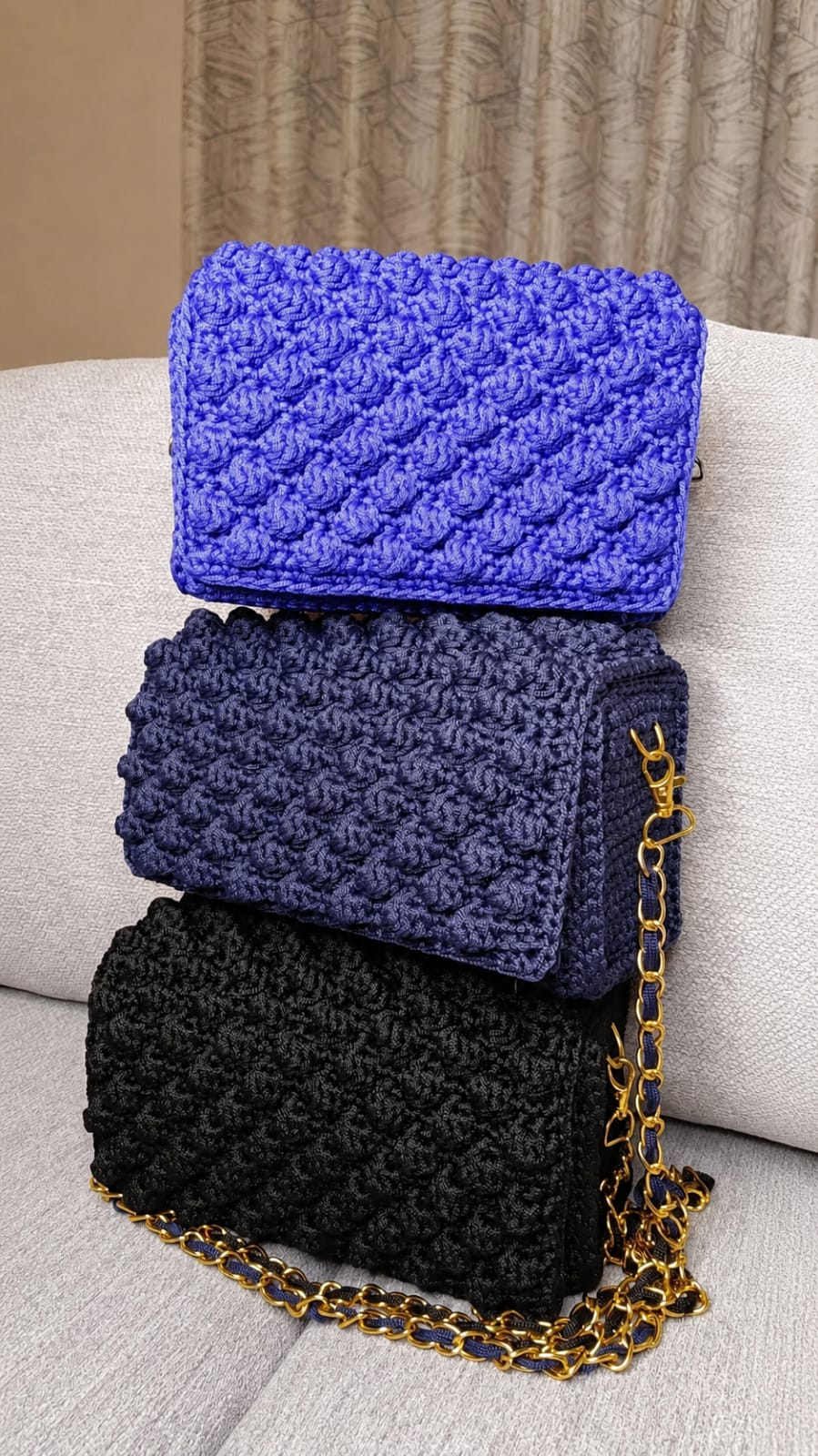 Crochet Evening Clutch — Bobble Stitch
