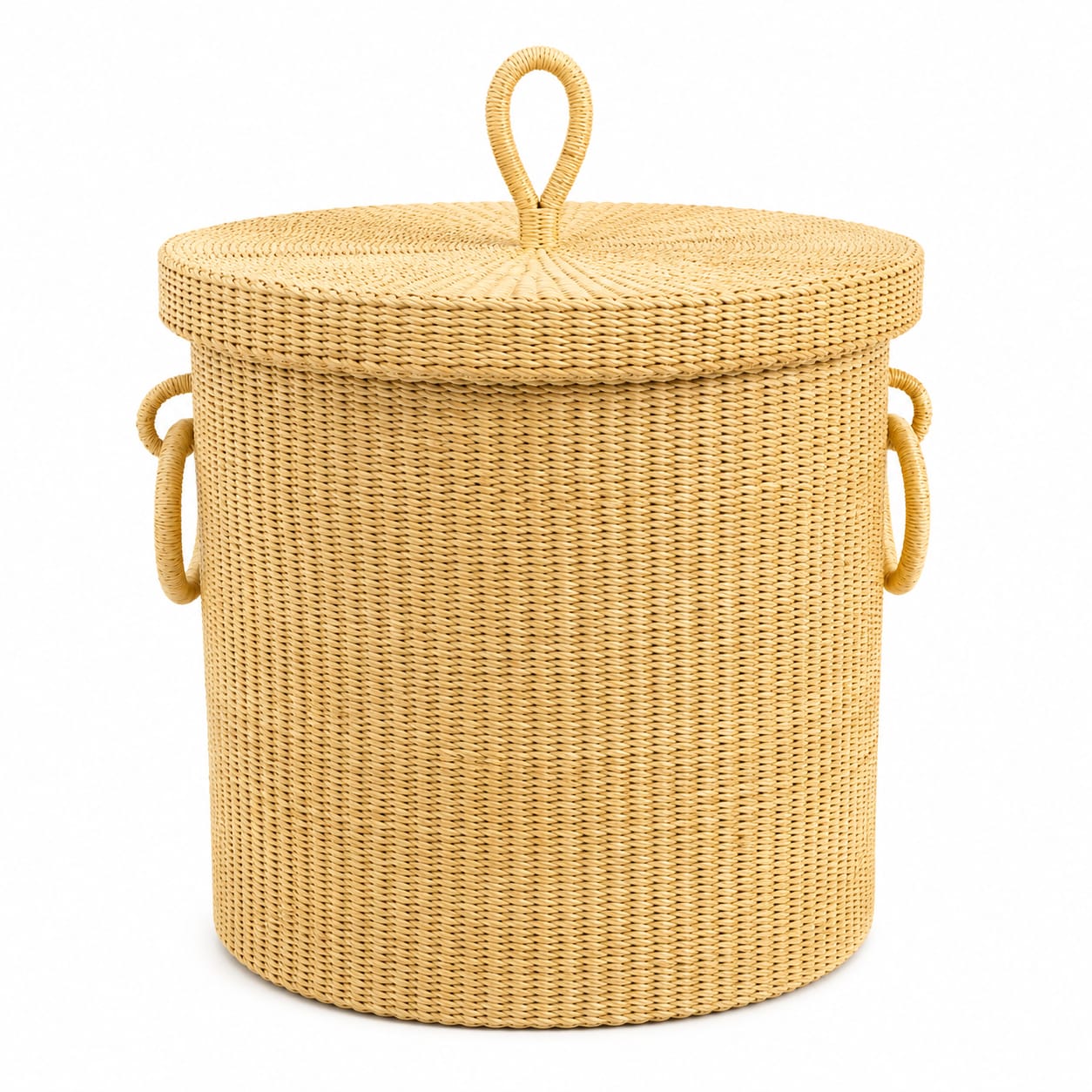 Natural Lidded Hamper